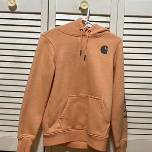 Carhartt hoodie. Salmon pink color. Womens xs.